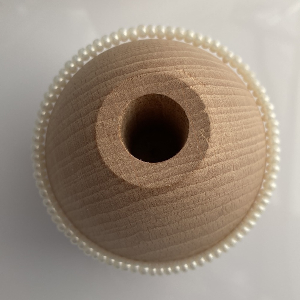 Pearl White Stretch Beaded Anklet - Picture 3 of 8